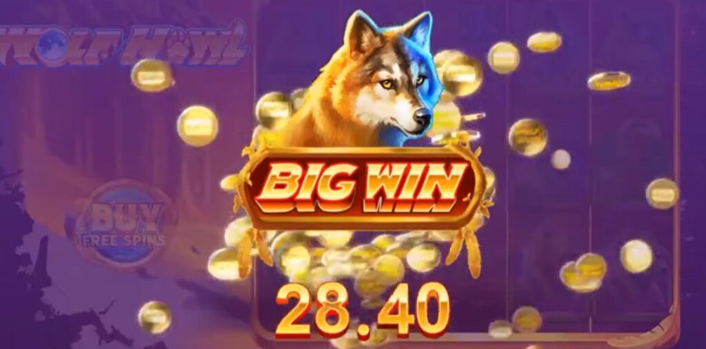 wolf howl slot - big win